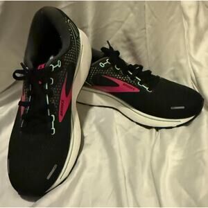 Brooks Ghost 14 Women’s Running Shoes Size 9 Black Pink Cushion Neutral Support